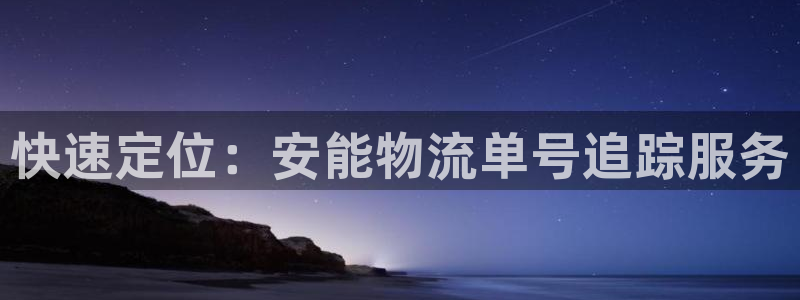 多多28大神预测:快速定位:安能物流