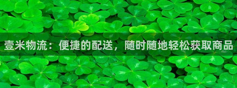 多多28官网注册：壹米物流：便捷的配送，随时随地轻松获取商品