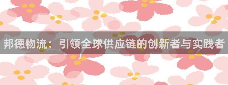 多多28黑平台吗：邦德物流：引领全球